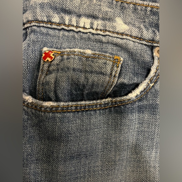 Hudson Jeans Jude Slouch Skinny Crop Distressed Jeans SZ 28waist - Picture 7 of 14